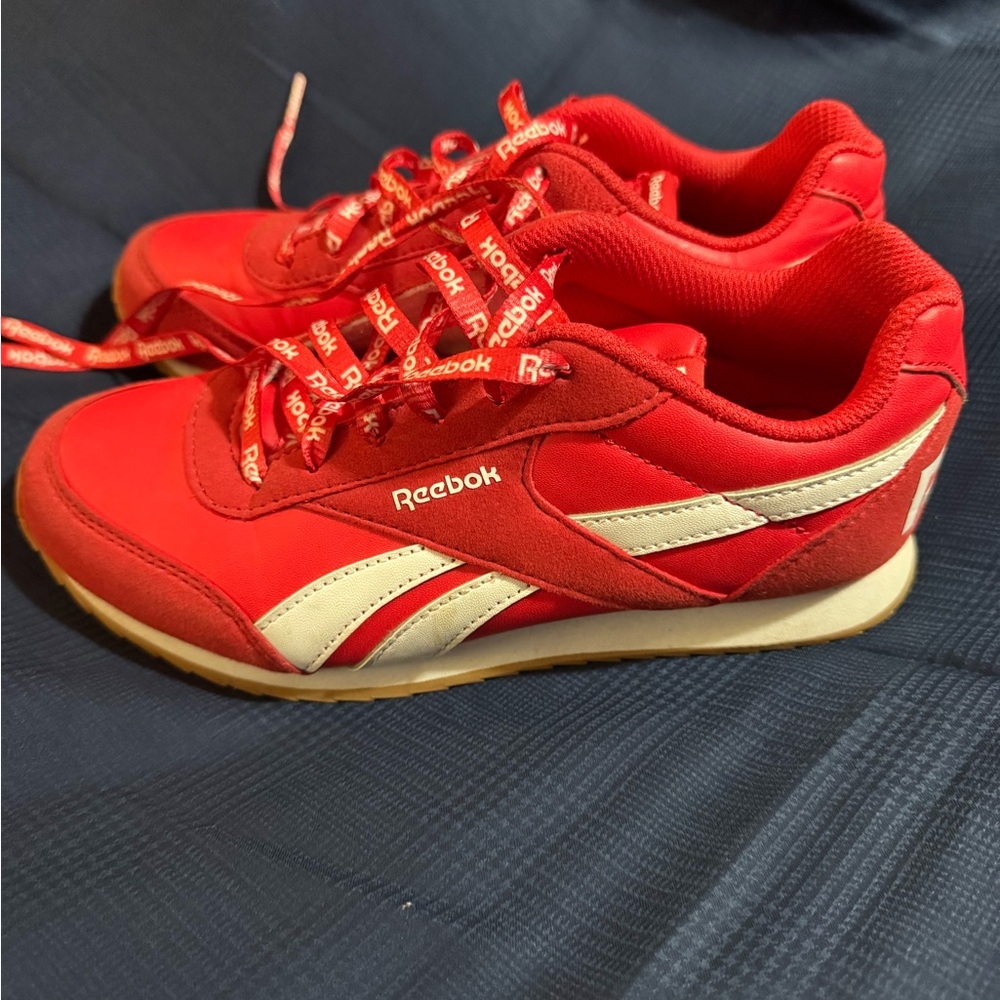 Reebok Red and White Retro Sneakers
